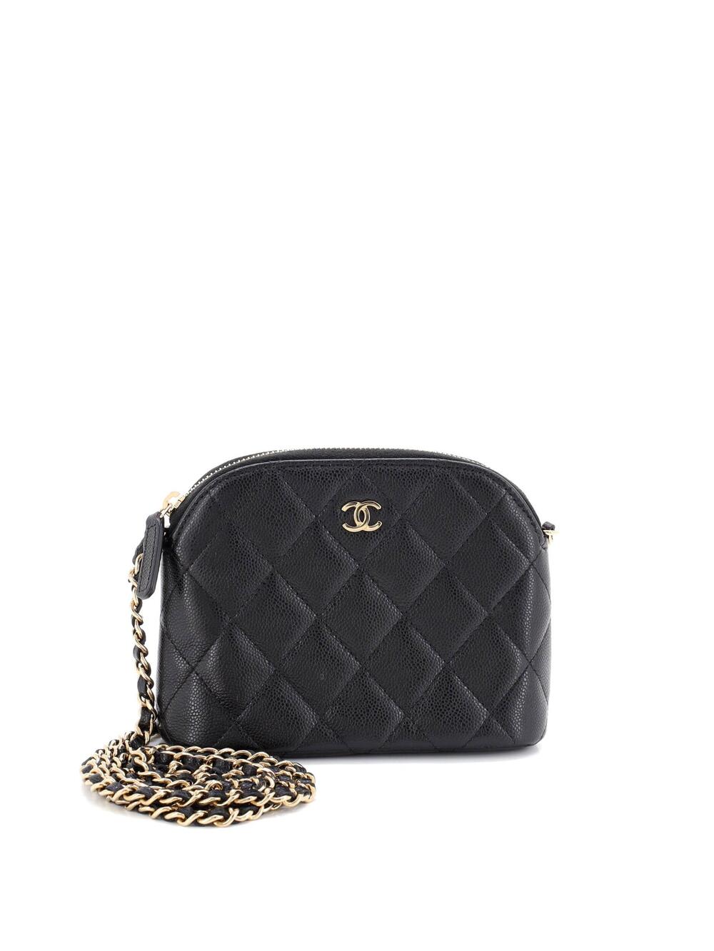 Chanel Cc Dome Zip Clutch With Chain #237944C44B